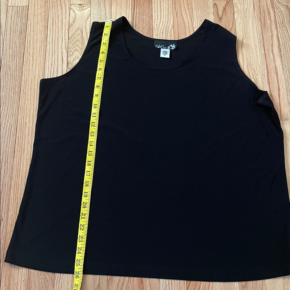CSC Studio Sleeveless Top Womens 2X Black Minimalist Wardrobe Essential Travel - Picture 5 of 7